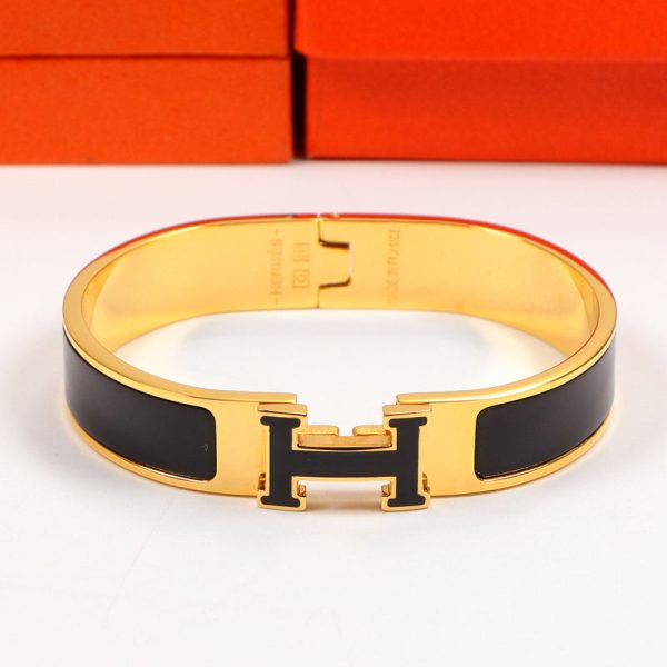 18K Clic H Black Bracelet - 图片 2