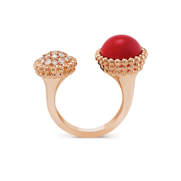 18K Perlée Couleurs Between The Finger Ring - 图片 2