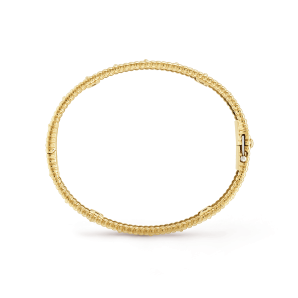 18K Yellow Gold Perlée Clovers Bracelet - Image 2