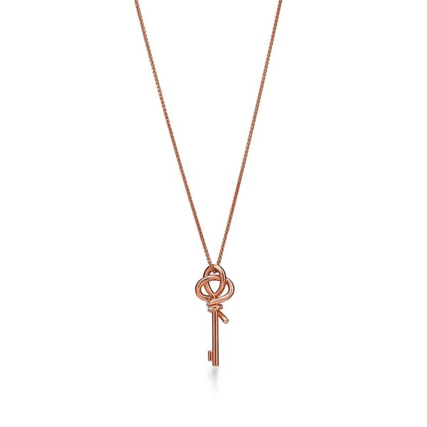 18K T Keys Woven Diamonds Medium Necklace - 图片 2