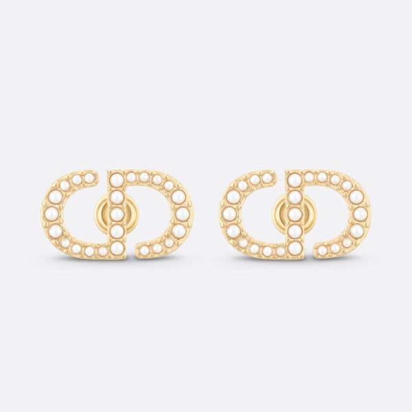 18K Petit CD Stud Earrings
