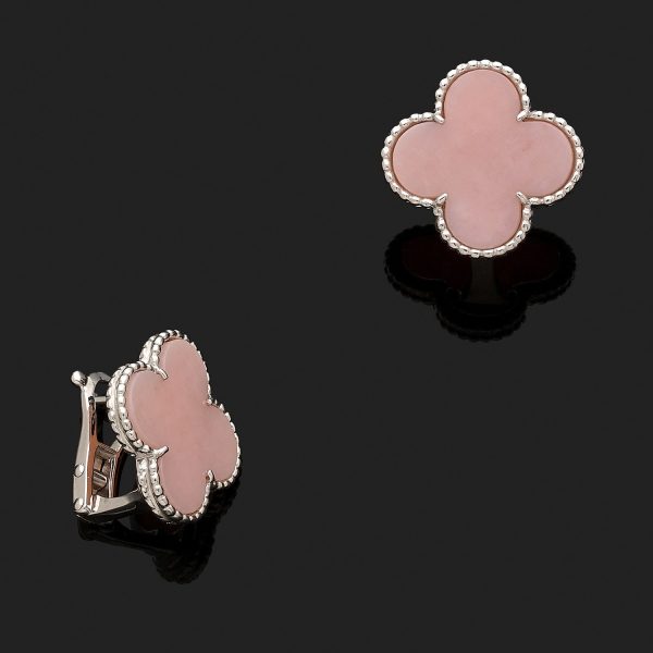 18K Magic Alhambra Pink Opale Earrings - 图片 5
