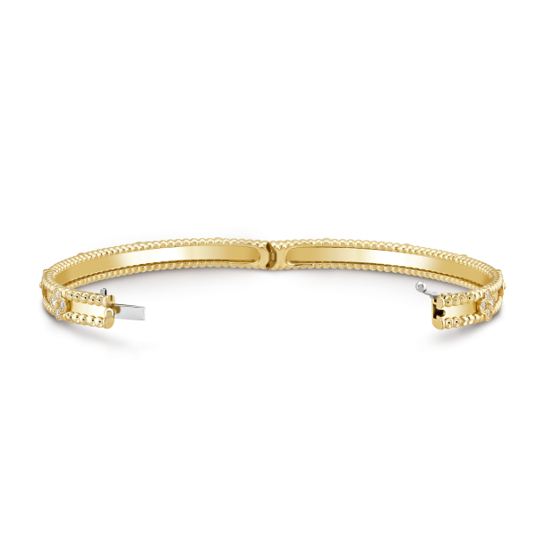 18K Yellow Gold Perlée Sweet Clovers Small Bracelet - Image 5