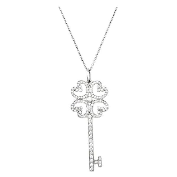 18K T Quatre Heart Key Diamond Necklace - 图片 4