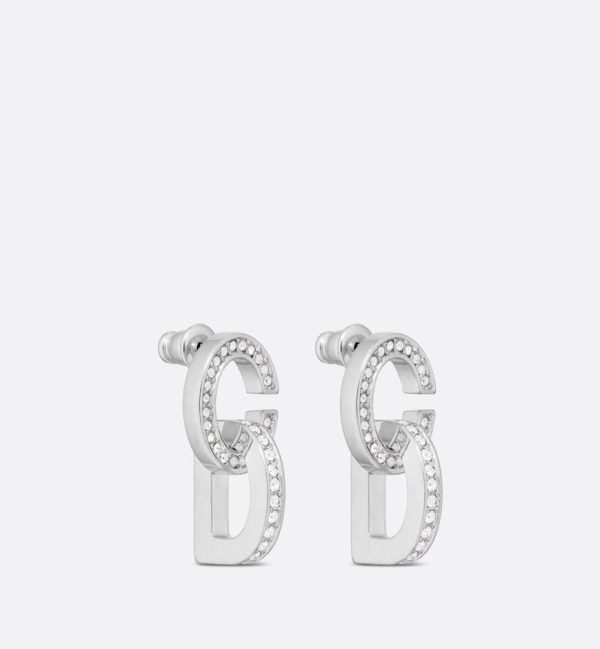 18K CD Lock Earrings - 图片 2
