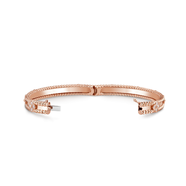 18K Rose Gold Perlée Sweet Clovers Small Bracelet - 图片 3