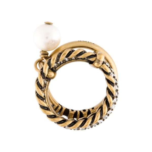 18K CD Pearl & Crystal J'Adior Rings - 图片 6