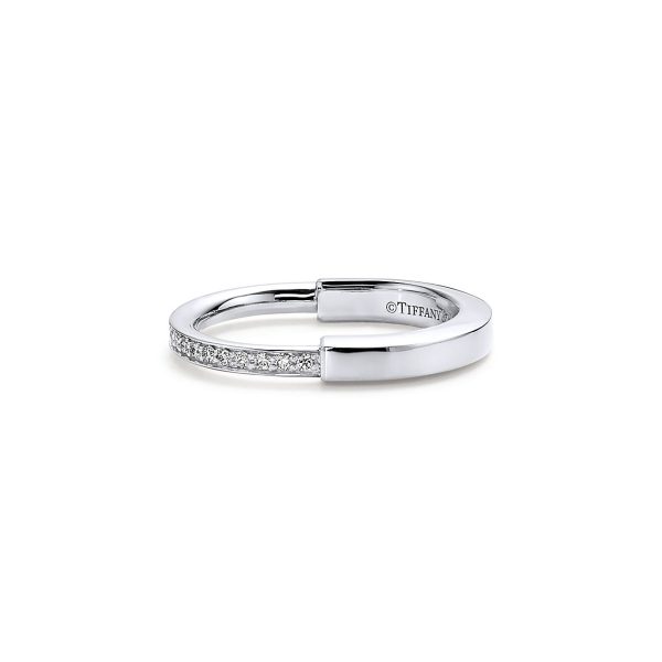 18K T Lock Diamonds White Gold Ring - 图片 4