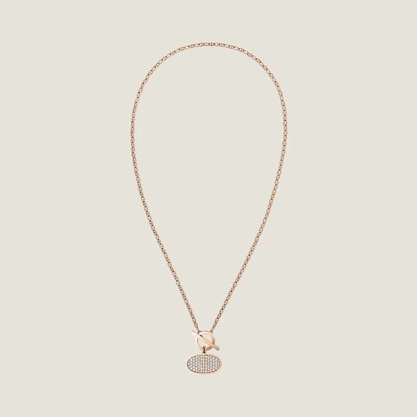 18K Chaine D'ancre Contour Pendant H Necklace
