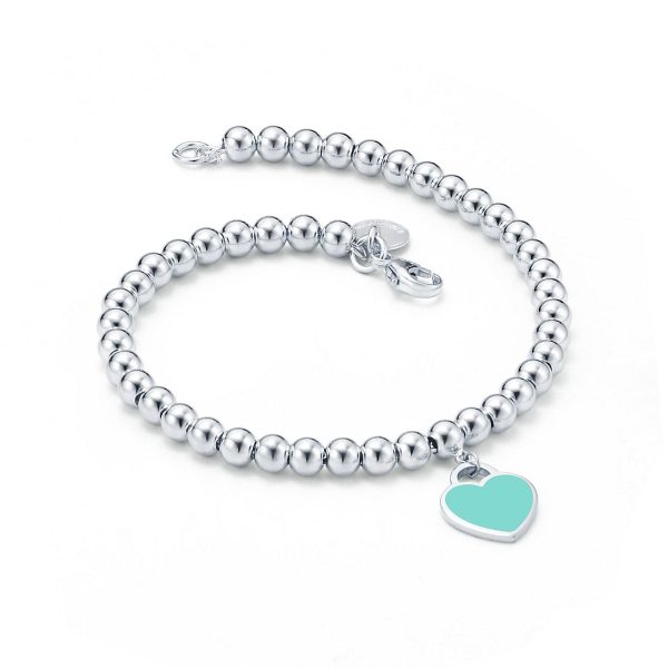 18K Return to Tiffany Blue Heart Tag Bead Bracelet - 图片 3