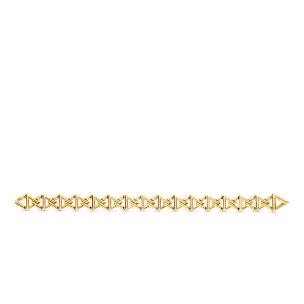 18K Louis Volt Curb Chain Large Bracelet - 图片 3