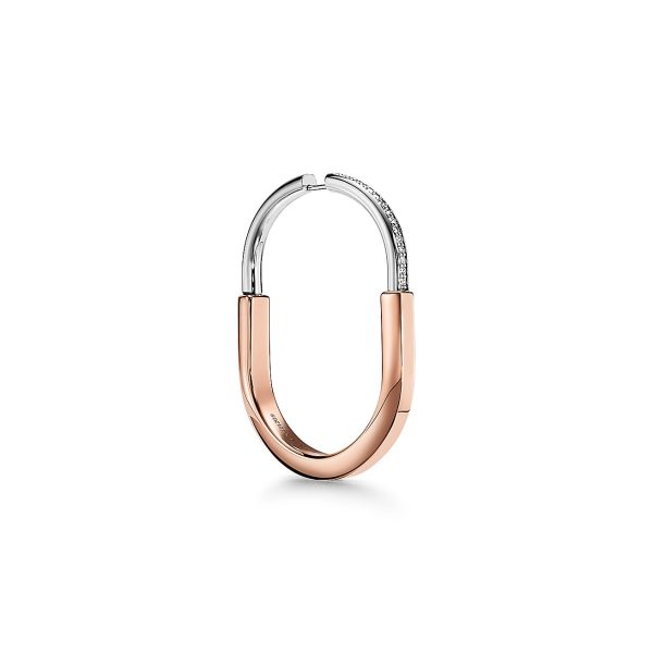 18K T Lock Diamond Earrings - 图片 7