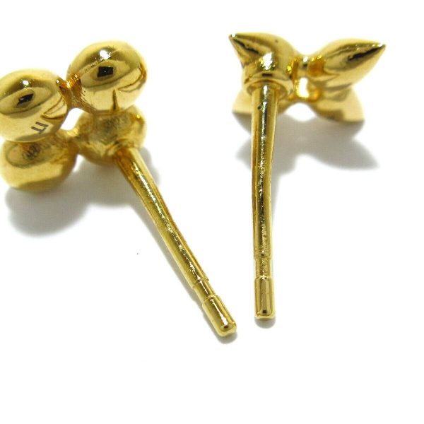 18K Louis Flower Gram Earrings - 图片 6