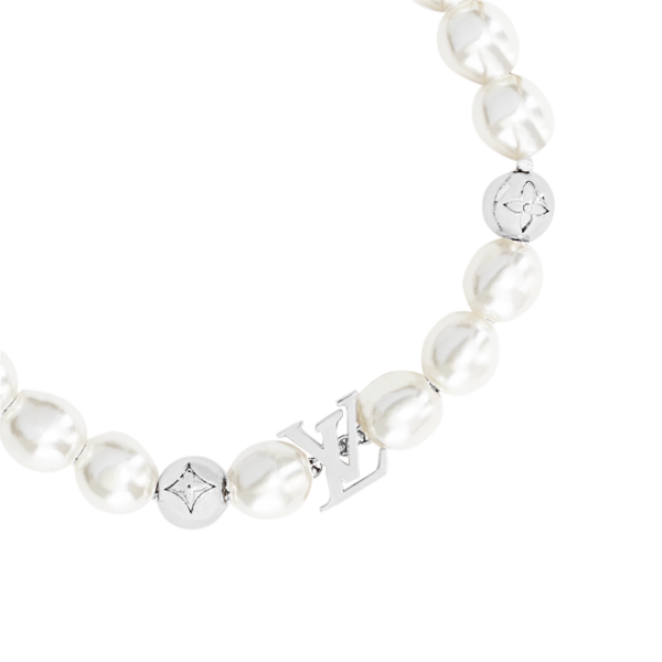 18K Louis Monogram White Pearls Bracelet - 图片 5