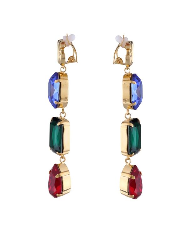 18K DG Clip-On Earrings - 图片 6