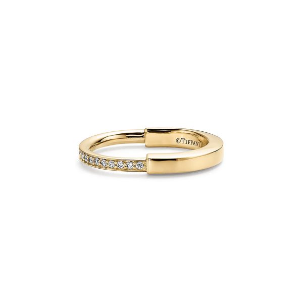 18K T Lock Diamonds Yellow Gold Ring - 图片 5