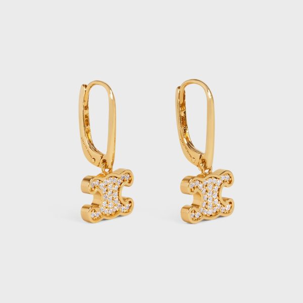 18K Triomphe Rhinestone Earrings - 图片 3