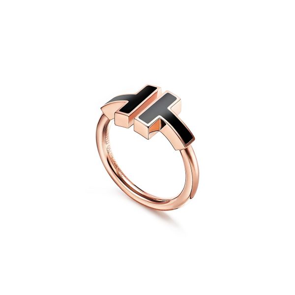 18K T Black Onyx Wire Ring - 图片 3