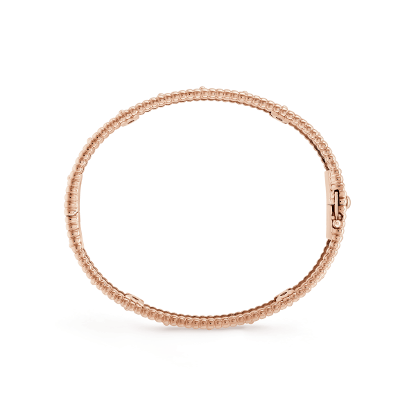 18K Rose Gold Perlée Clovers Bracelet - 图片 2