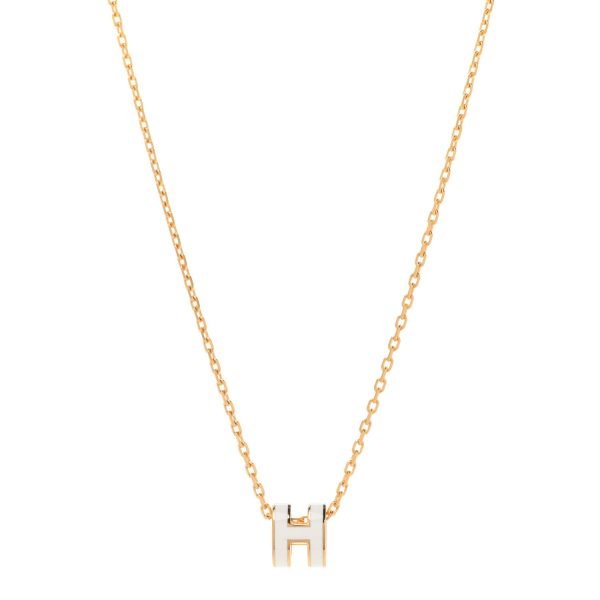 18K Mini Pop H White Necklace - 图片 2