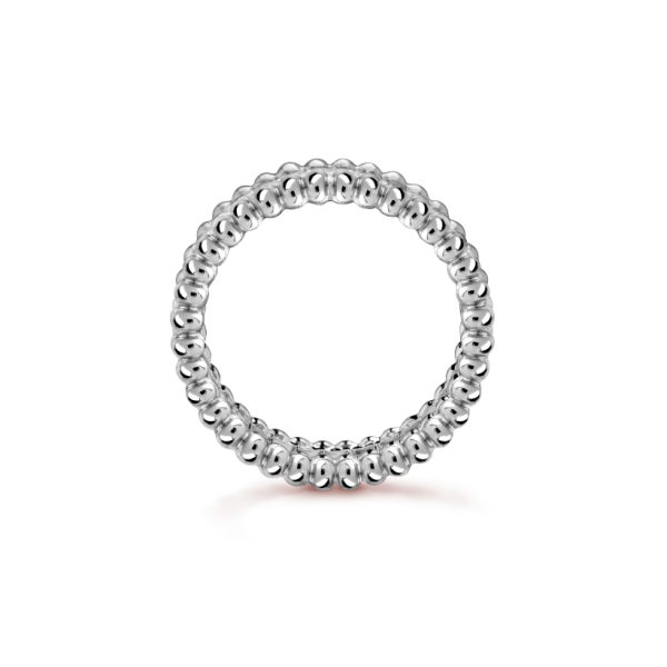 18K White Gold Perlée Diamonds Ring - 图片 4
