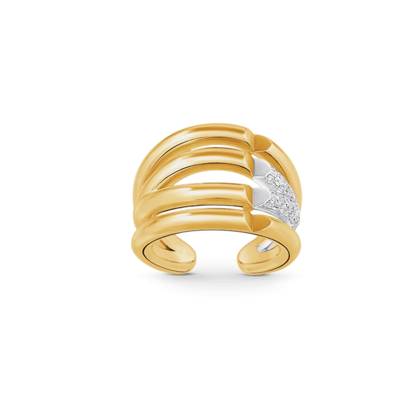 18K Louis Volt Upside Down Diamonds Ring - 图片 2