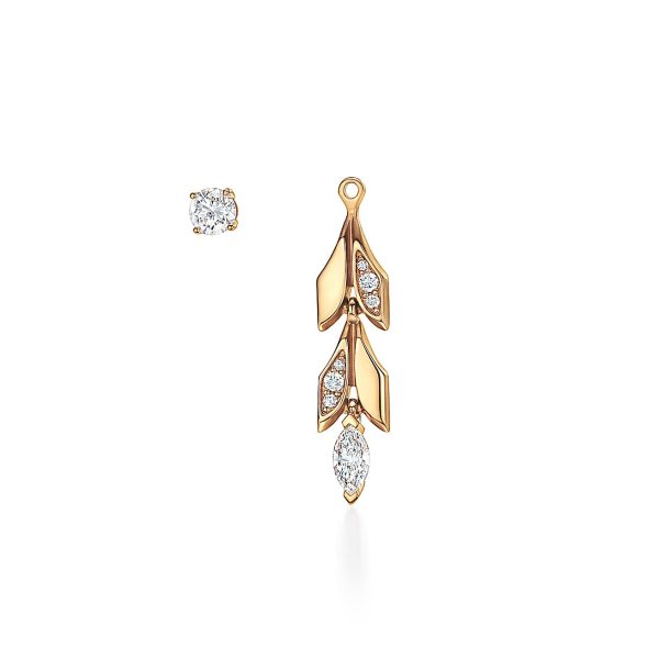 18K T Victoria Vine Convertible Drop Earrings - 图片 4