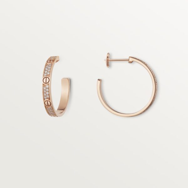 18K Love Pave Diamonds Earrings - 图片 6