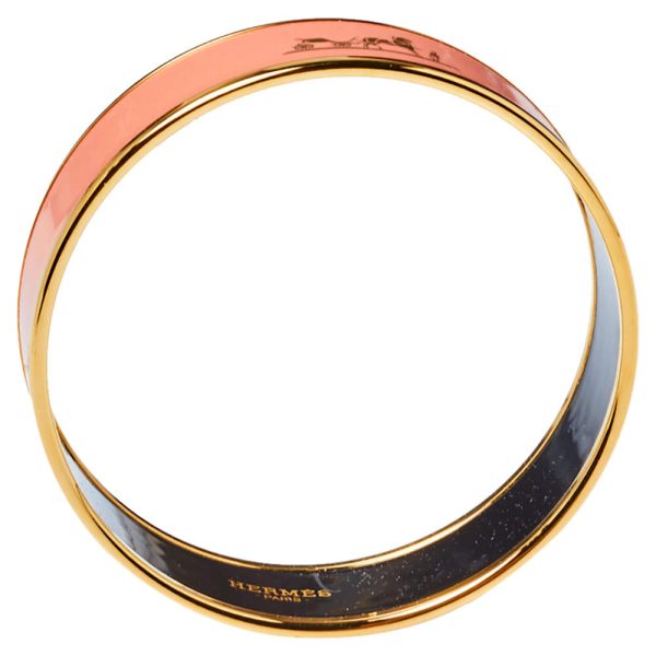 18K Enamel Calèche Wide Bangle H Bracelet - 图片 10