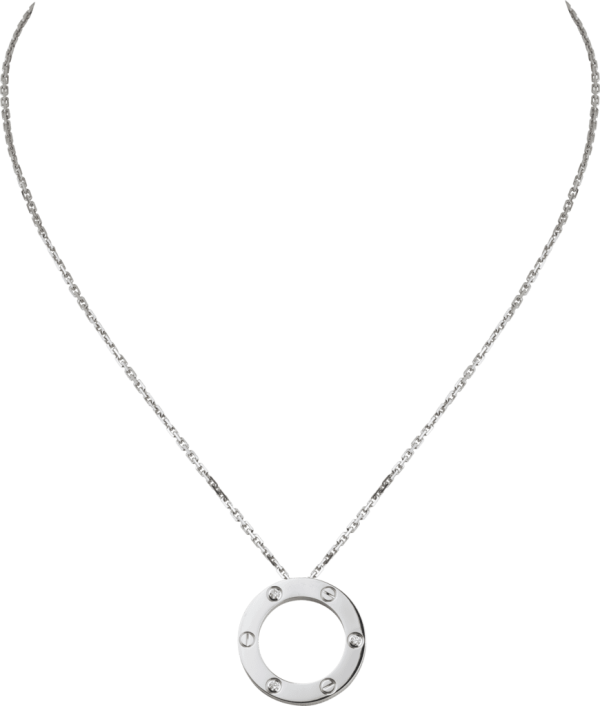18K Love Diamond-Paved Necklace - 图片 5