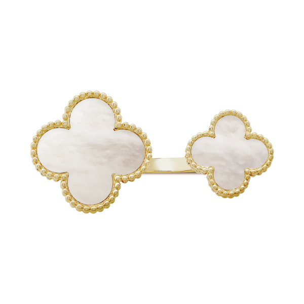 18K Magic Alhambra Mother Of Pearls Clover Ring - 图片 4