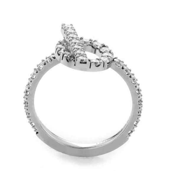 18K Finesse Diamond White Gold H Ring - 图片 6