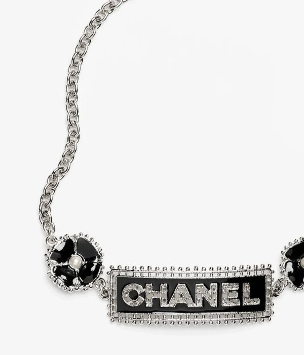 18K CC Resin Diamonds Necklace - 图片 5