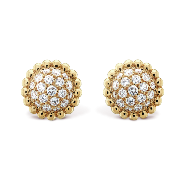 18K Perlée Diamonds Earrings - 图片 3