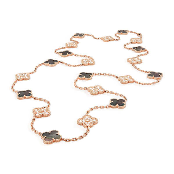 18K Vintage Alhambra 20 Motifs Long Necklace - Image 6