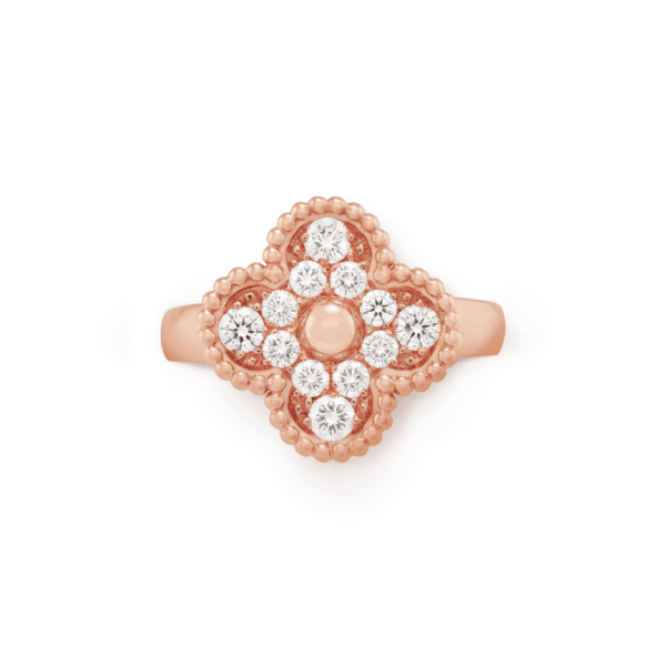 18K Vintage Alhambra Diamonds Ring - 图片 4