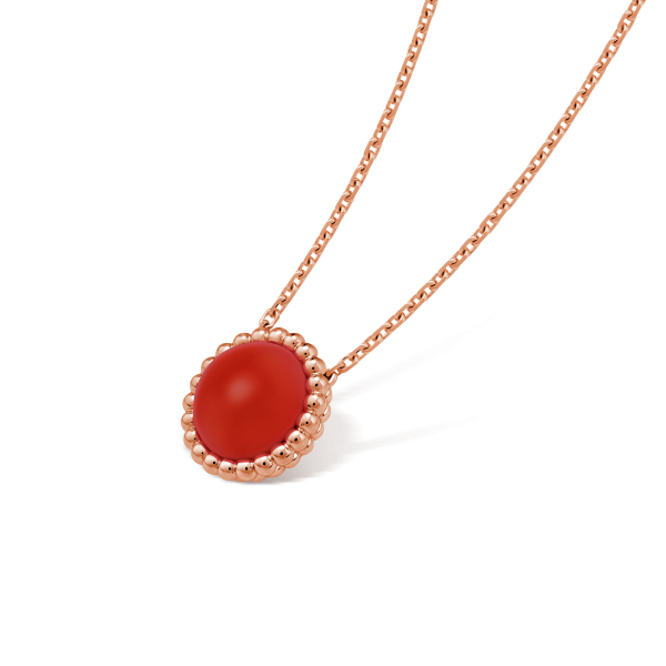 18K Perlée couleurs Carnelian Necklace - 图片 5