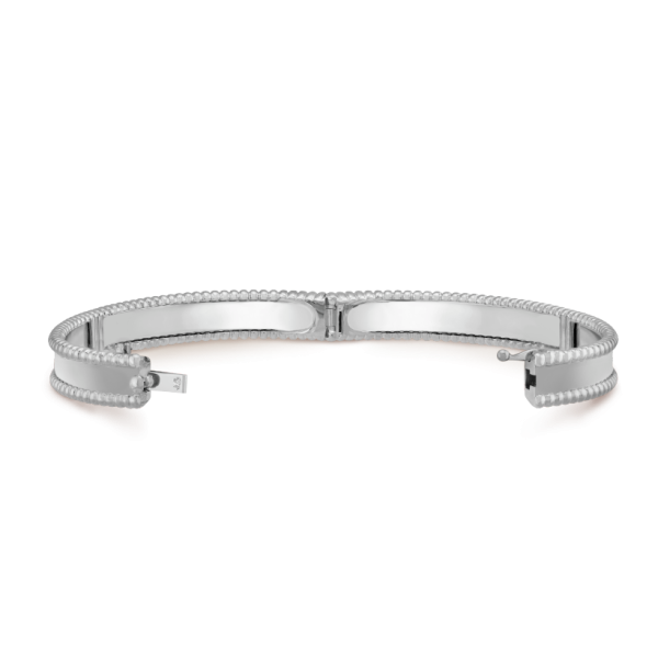 18K White Gold Perlée Signature Bracelet - 图片 7