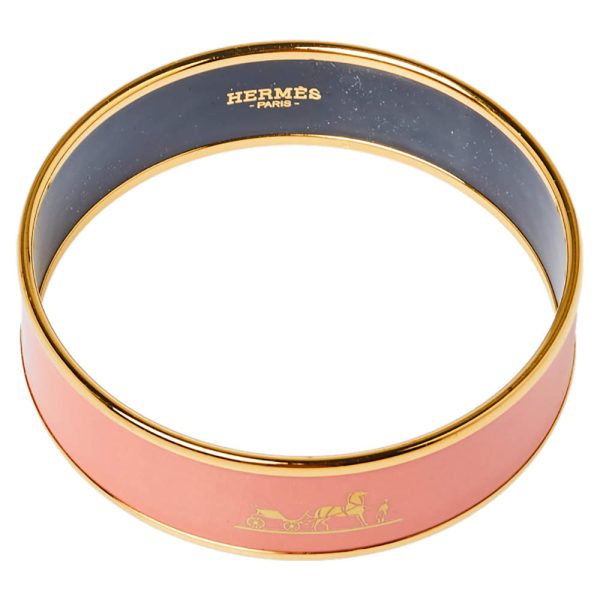18K Enamel Calèche Wide Bangle H Bracelet - 图片 11