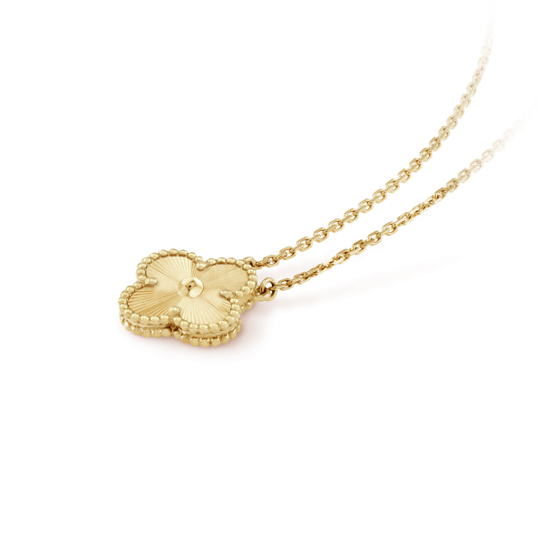 18K Vintage Alhambra Pendant Clover Necklace - 图片 5