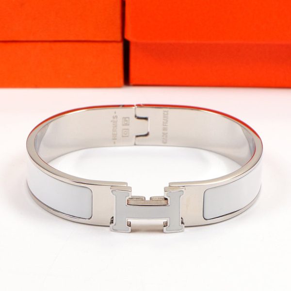 18K Clic H White Bracelet - 图片 3