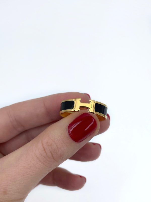 18K Vintage Clic H Ring - 图片 5