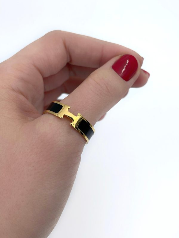 18K Vintage Clic H Ring - 图片 6