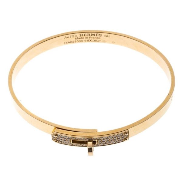 18K Kelly Small Model Diamond H Bracelet - 图片 2