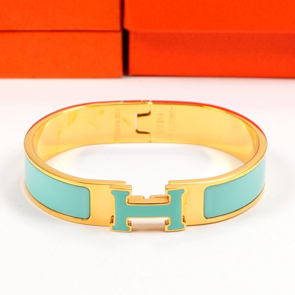 18K Clic H Green Bracelet - 图片 2