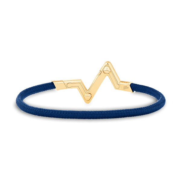 18K Louis Volt Upside Down Play Blue Bracelet - 图片 2