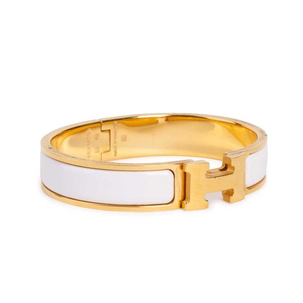 18K Clic H White Bracelet - 图片 3