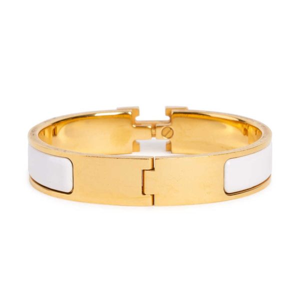 18K Clic H White Bracelet - 图片 6