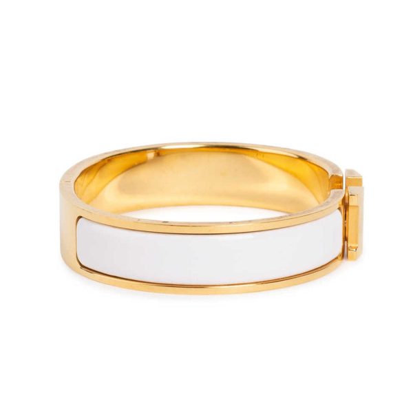 18K Clic H White Bracelet - 图片 4