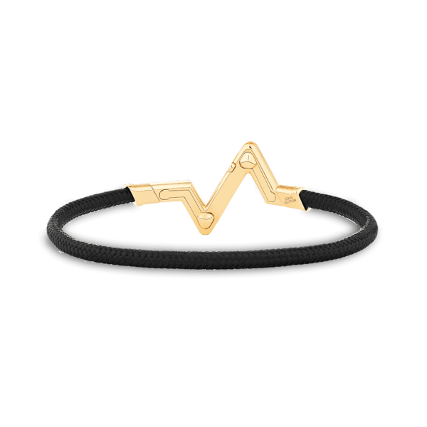 18K Louis Volt Upside Down Play Black Bracelet - 图片 2